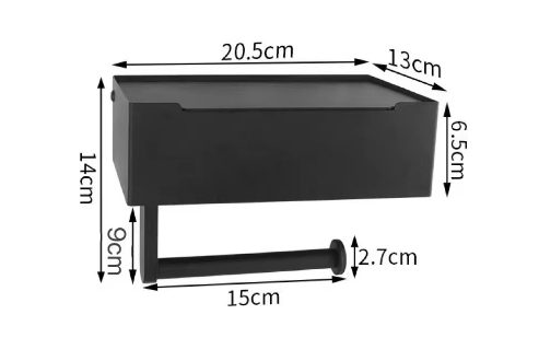 Sara Toilet Paper Holder with Stainless Steel Multi-Function