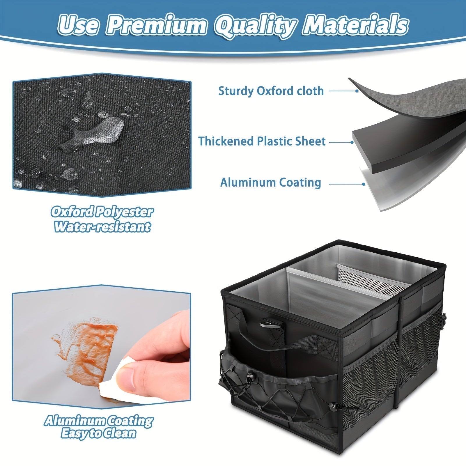 BBQ Grill Caddy with Towel Holder & Pockets-4