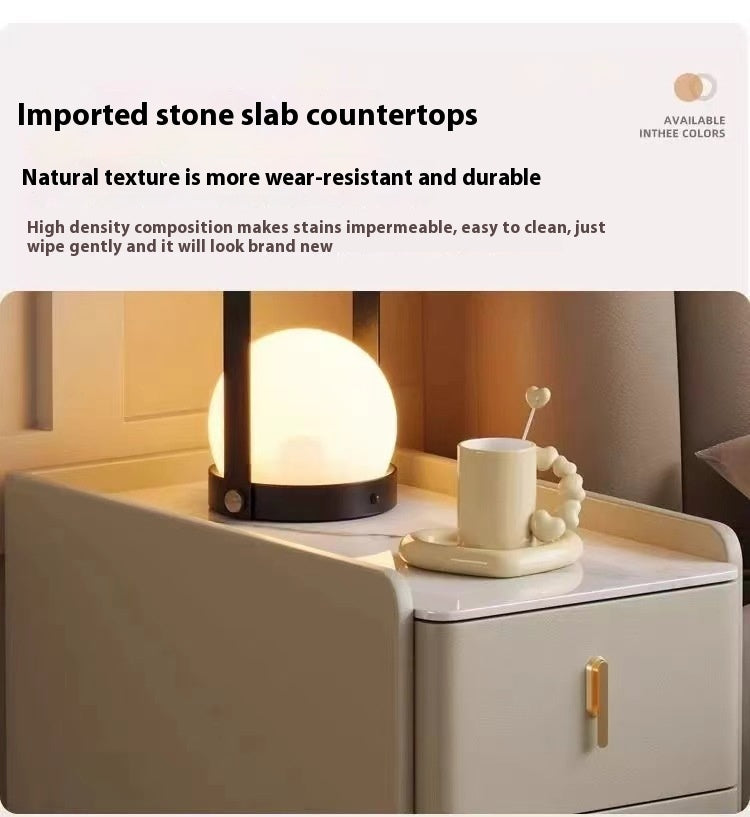 Ultra Narrow Small Smart Bedside Table Modern Simple