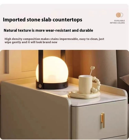 Ultra Narrow Small Smart Bedside Table Modern Simple