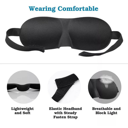 1/2/4X 3D Memory Foam Travel Sleep Eye Mask Padded Blindfold-4