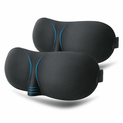 1/2/4X 3D Memory Foam Travel Sleep Eye Mask Padded Blindfold-5