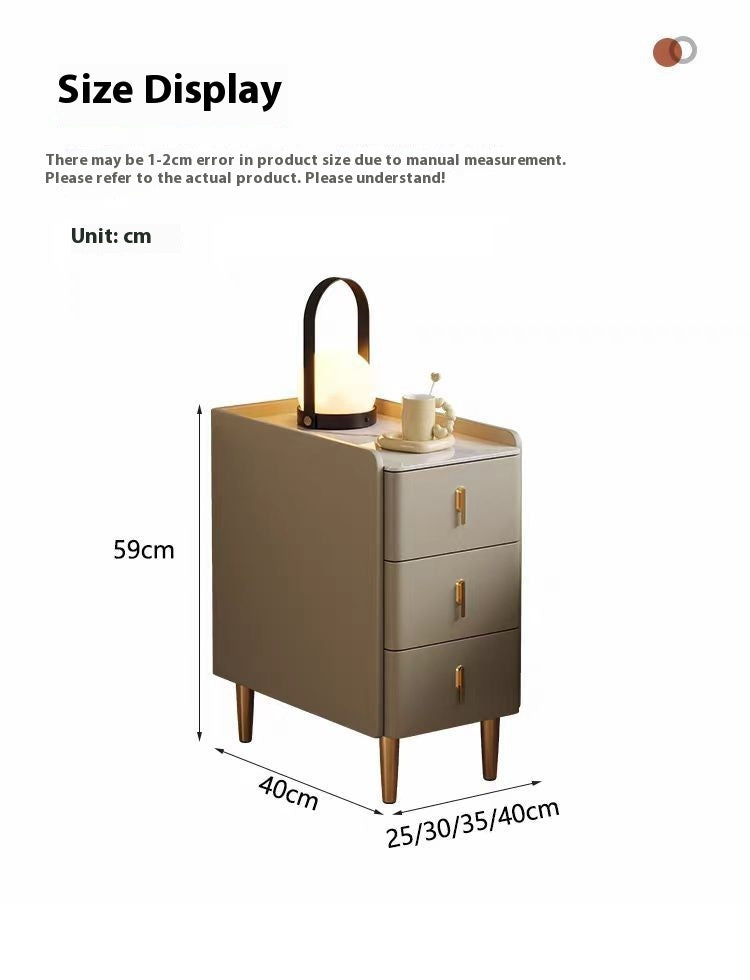 Ultra Narrow Small Smart Bedside Table Modern Simple