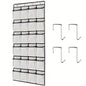 Clear Over The Door Shoe Organizer with 24 Fabric Pockets