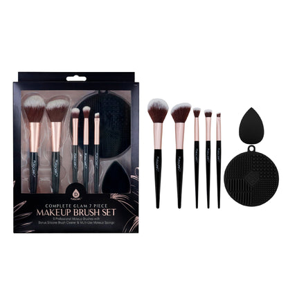 8-Piece Pro Makeup Application Set – 7 Brushes + Blending Sponge-3