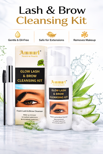 Eyelash Extension Shampoo & Lash Brow Cleansing Kit | Ammuri-1