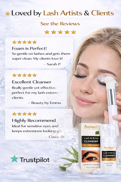 Eyelash Extension Shampoo & Lash Brow Cleansing Kit | Ammuri-4