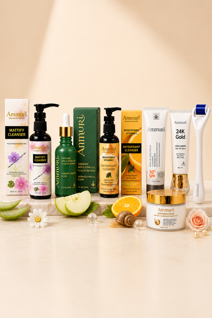 Blemish-Balancing & Anti-Ageing Skincare Set | Retinol, Vitamin C & Stem Cell | Ammuri-0