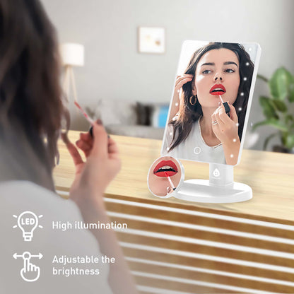 Dimmable LED Vanity Mirror & 3-in-1 Facial Cleansing Device LED Light-3