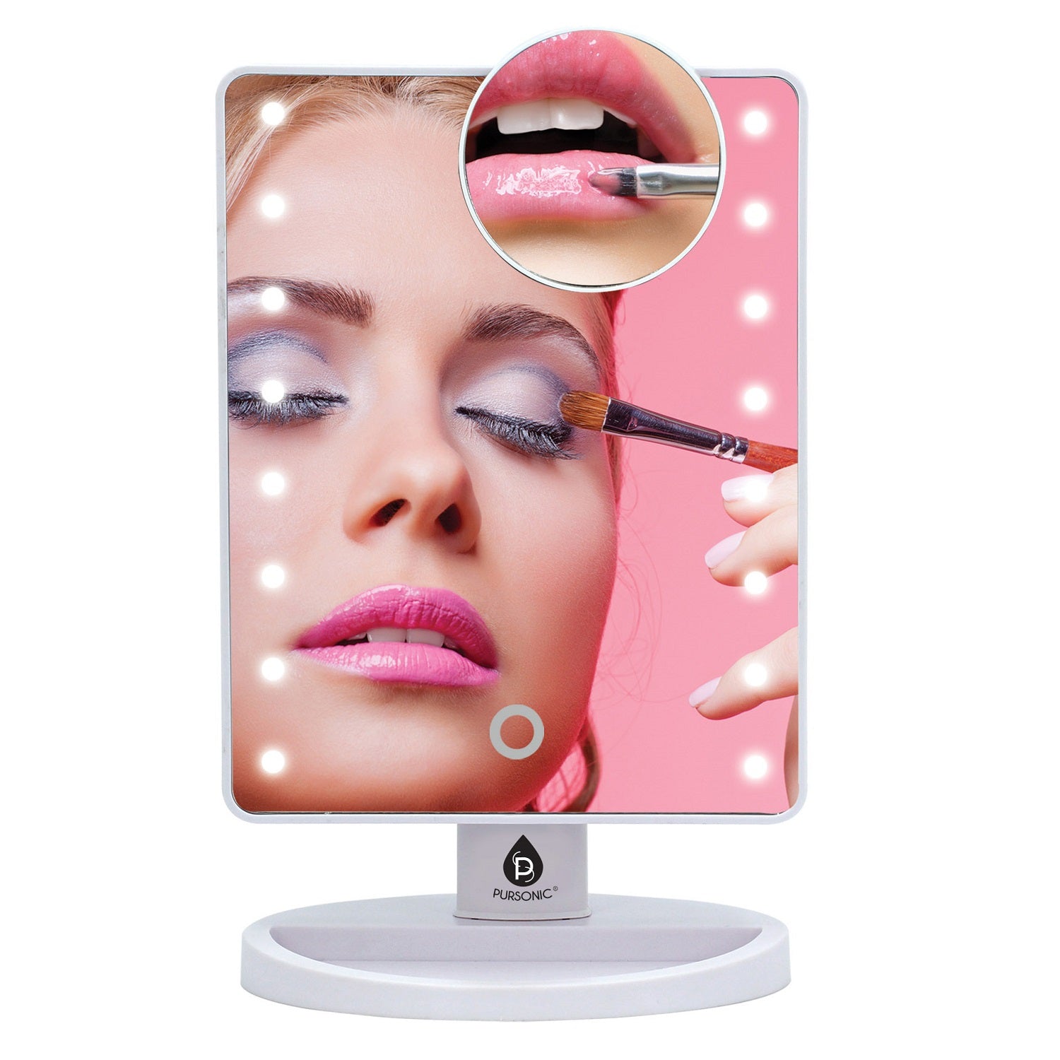 Dimmable LED Vanity Mirror & 3-in-1 Facial Cleansing Device LED Light-4